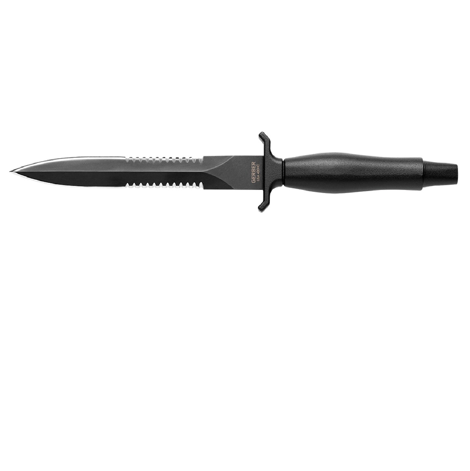 Gerber Mark II Fixed 6.5 in Black Combo Blade Aluminum Hndl