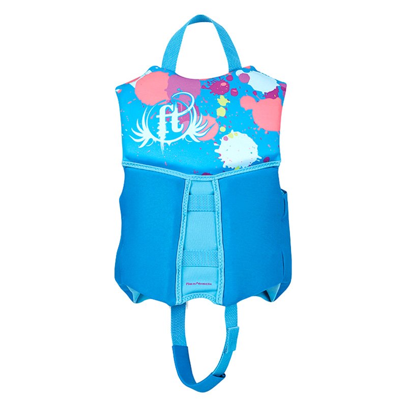 Full Throttle Child Life Jacket Rapid-Dry Flex - Back & Aqua