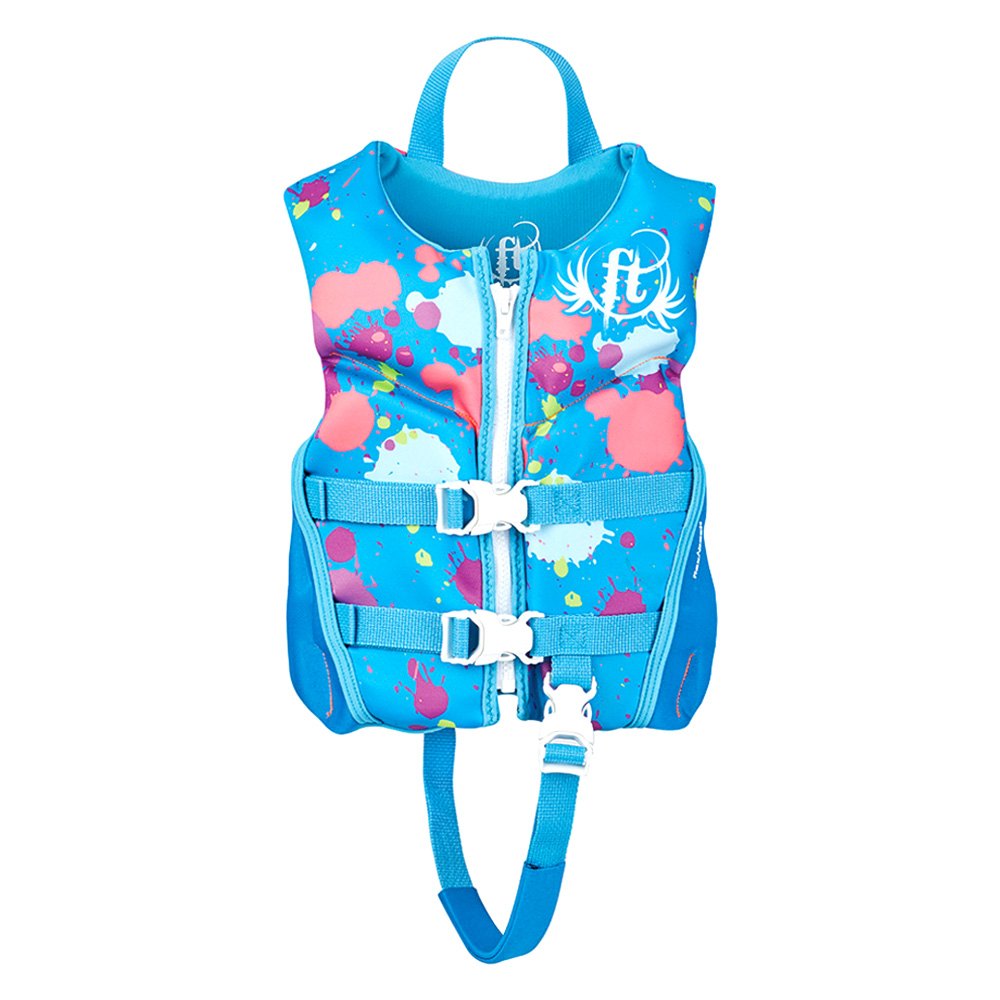 Full Throttle Child Life Jacket Rapid-Dry Flex - Back & Aqua