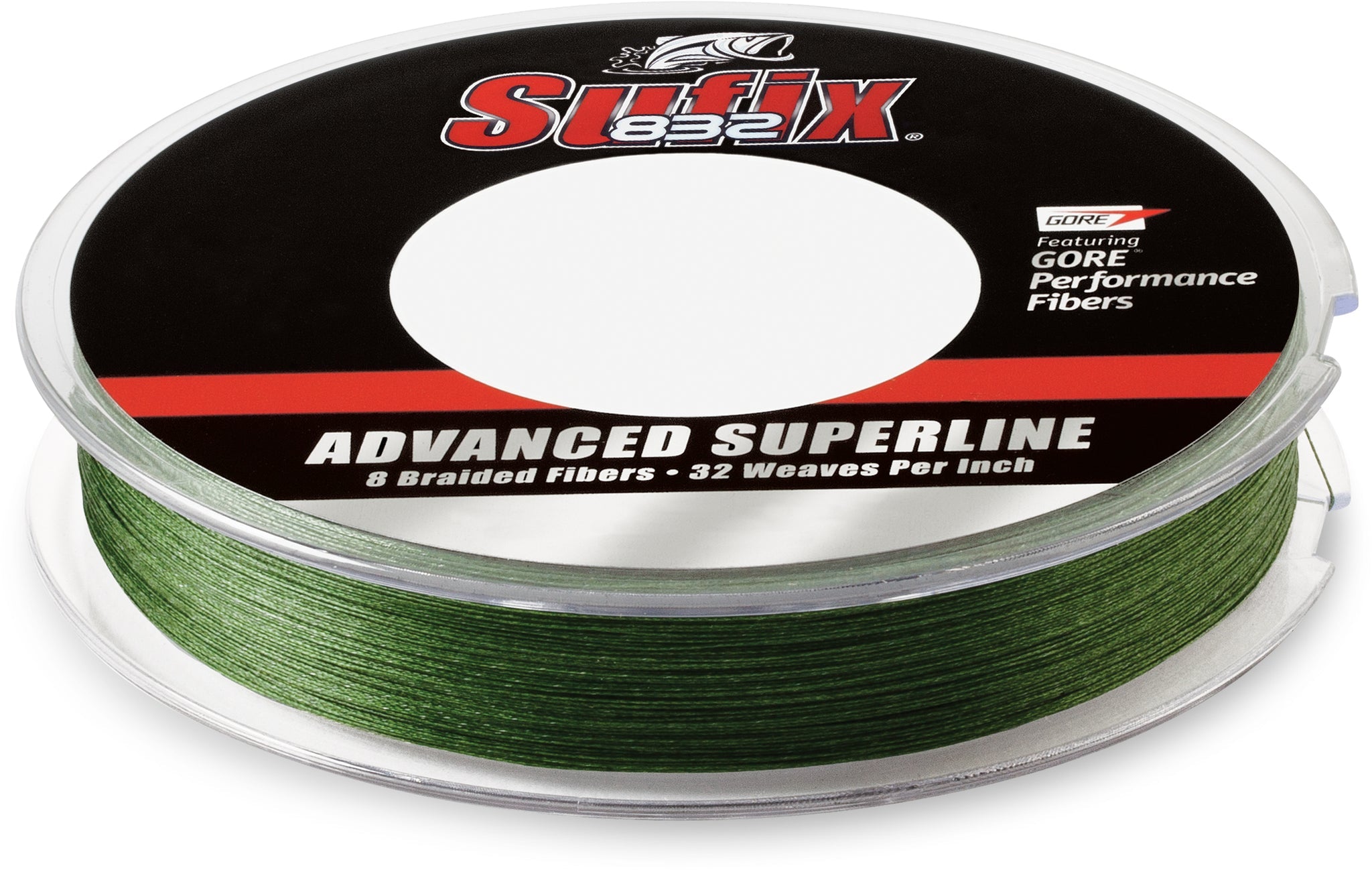 Sufix Advanced Superline 832 Braid 6 lb Low-Vis Green 300 yd