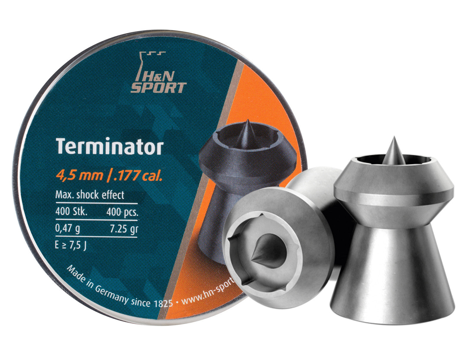 H and N Terminator Hollowpoint Airgun Pellets .177 cal.