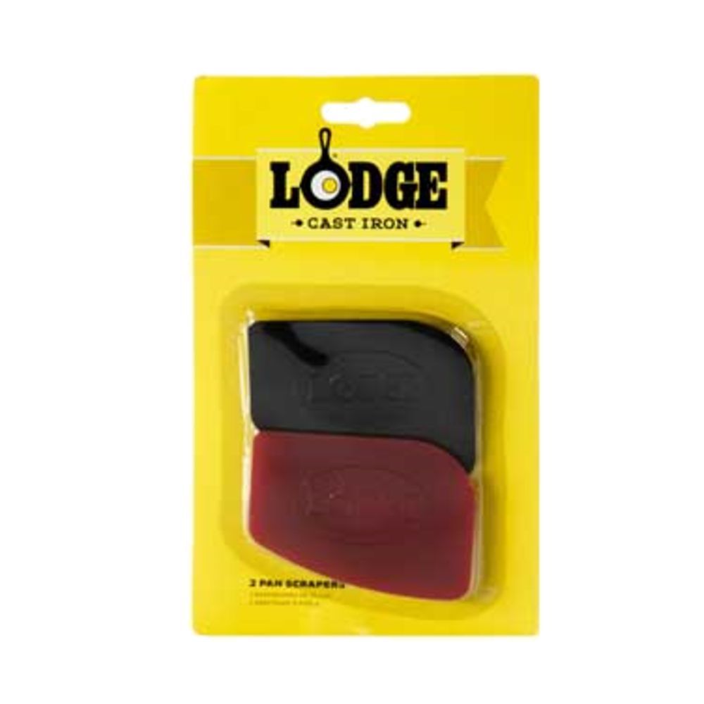 Lodge SCRAPERPK Set of 2 Pan Scrapers 1 red and 1 black